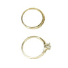 Vintage Matched Yellow Gold Wedding Set with Cushion Cut Diamond