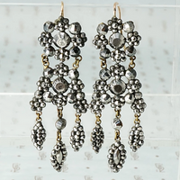 Outstanding Cut Steel Chandelier Earrings