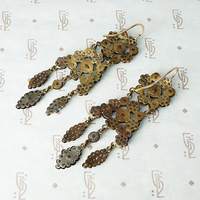 Outstanding Cut Steel Chandelier Earrings