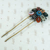 Hardstone and Cut Steel 18thc Hair Pin