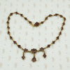czechoslovakian vintage garnet necklace rose cut