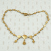back view of czechoslovakian vintage garnet necklace rose cut
