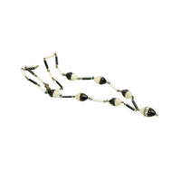 Art Deco Black and White Czech Necklace