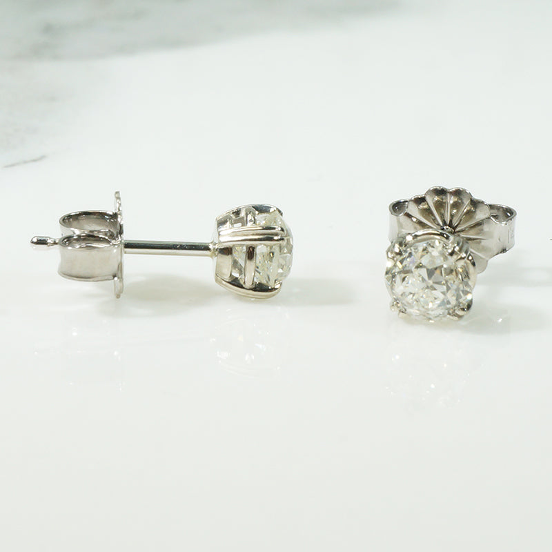Old Mine Cut Diamond Studs