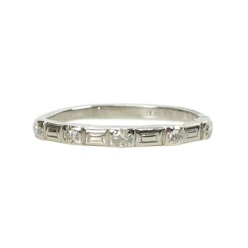 1940's Diamond and Platinum Band