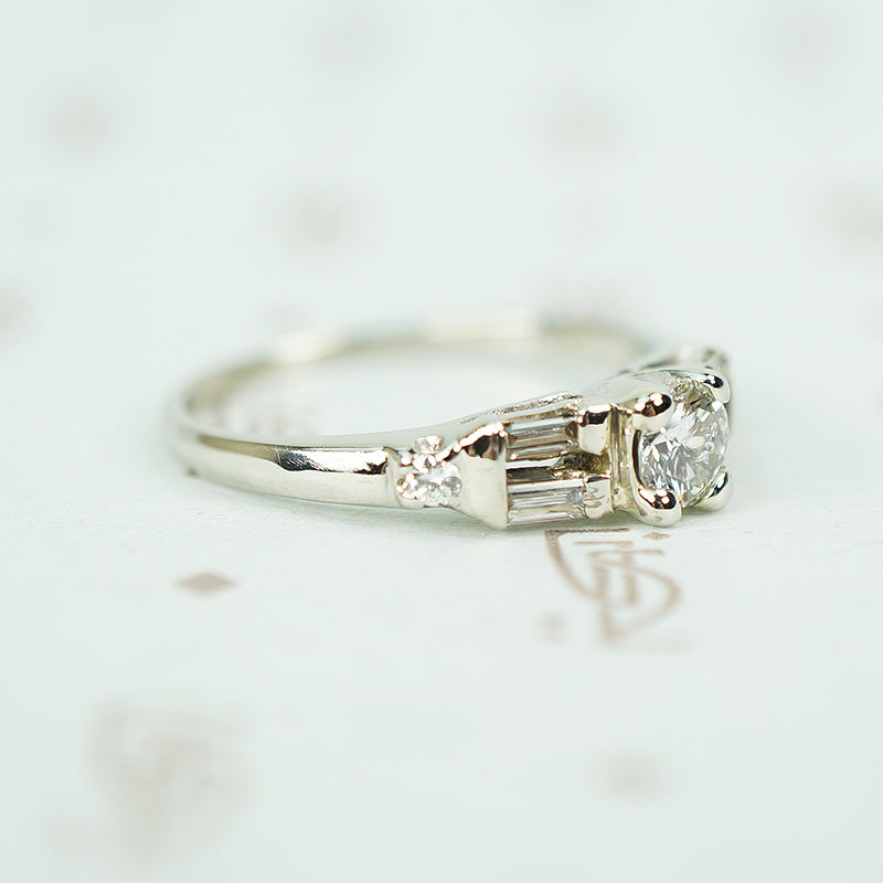 Mid Century Beauty Engagement Ring