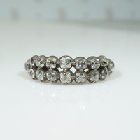 Georgian Double Row Half Hoop OMC Diamond Ring