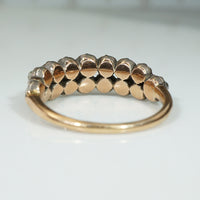 Georgian Double Row Half Hoop OMC Diamond Ring