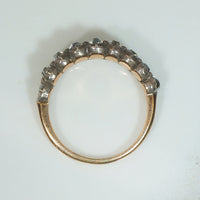 Georgian Double Row Half Hoop OMC Diamond Ring