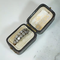 Georgian Double Row Half Hoop OMC Diamond Ring