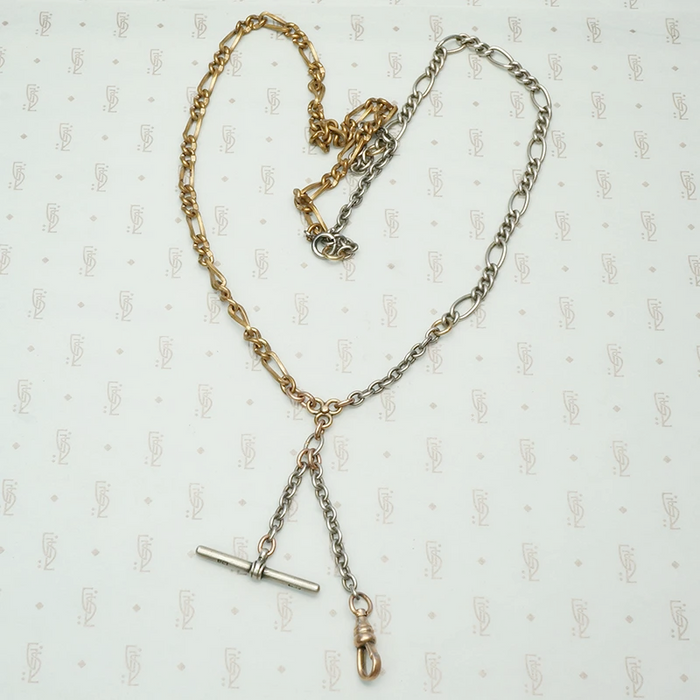 Double Two Tone Figaro Fob Chain by AI