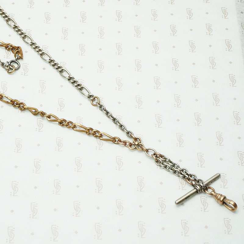 Double Two Tone Figaro Fob Chain by AI