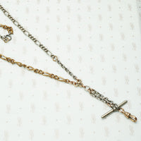Double Two Tone Figaro Fob Chain by AI