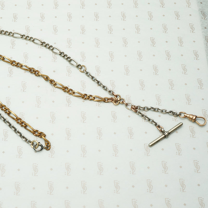 Double Two Tone Figaro Fob Chain by AI