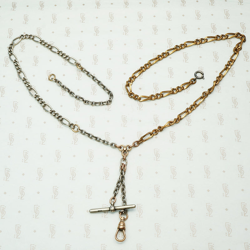 Double Two Tone Figaro Fob Chain by AI