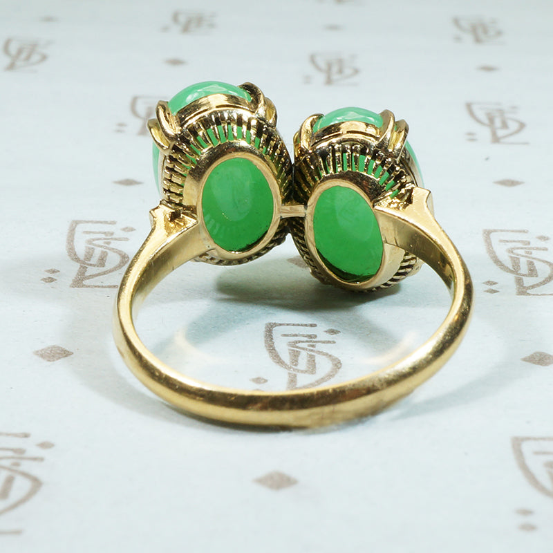 Graceful Beauty A Vintage Jade 18k Ring