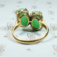 Graceful Beauty A Vintage Jade 18k Ring