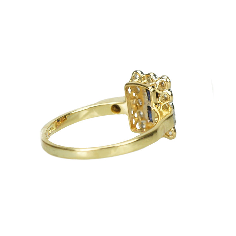 Double Sapphire Edwardian Ring - Gem Set Love