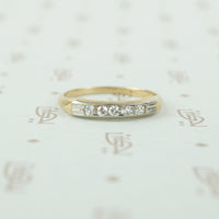 2 tone gold and diamond band 1940's
