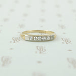 2 tone gold and diamond band 1940's