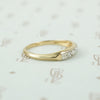 side view 2 tone gold and diamond band 1940's