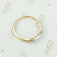 side view2 tone gold and diamond band 1940's