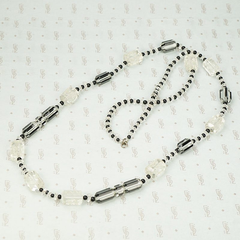 Art Deco Black and White Necklace