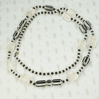 Art Deco Black and White Necklace
