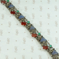 Rare Art Deco Gem Set Marcasite Bracelet