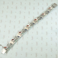 Rare Art Deco Gem Set Marcasite Bracelet