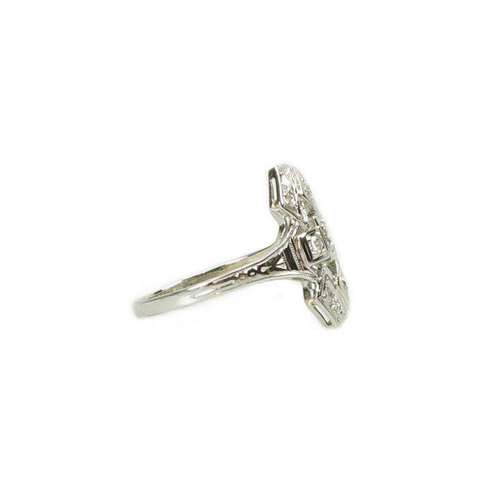 Vintage White Gold Art Deco Diamond Ring