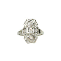 Vintage White Gold Art Deco Diamond Ring