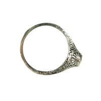 Petite White Gold Filigree Ruby Ring - Gem Set Love
