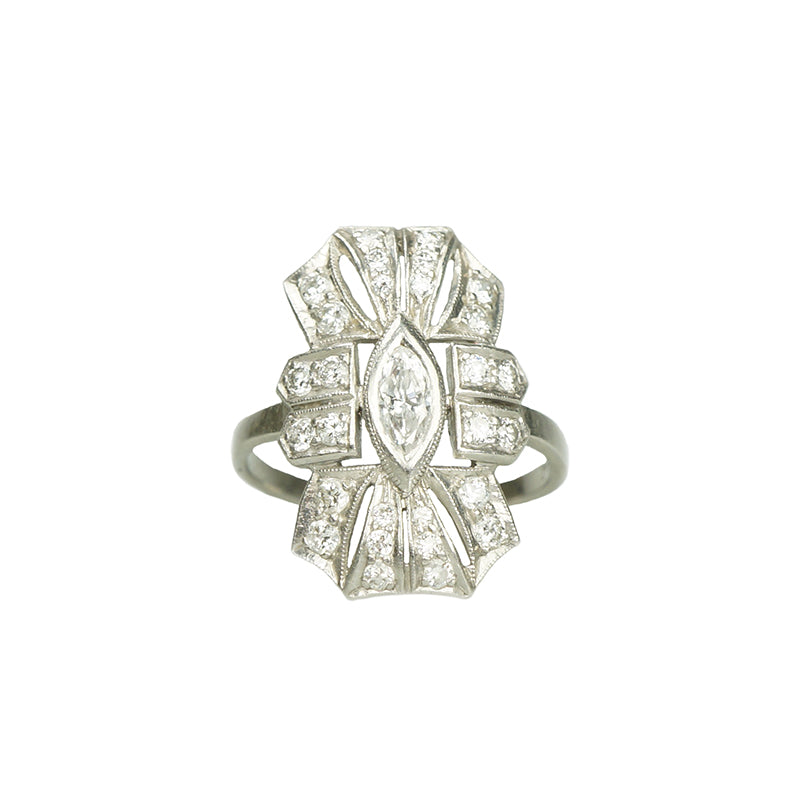 Platinum Art Deco Diamond Ring