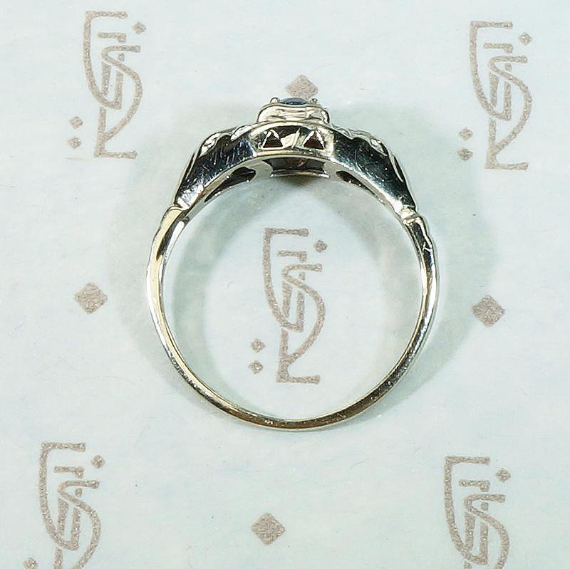 Sweet Sapphire Ring Signed Happiness