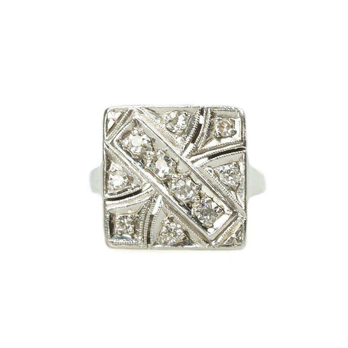 Art Deco Ring with OEC Diamonds