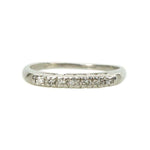Classic 1940s Platinum Wedding Band set with 7 Diamonds