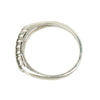 Classic 1940s Platinum Wedding Band set with 7 Diamonds