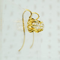 Delightful Pair of Antique Cushion Cut Diamond Drop Earrings
