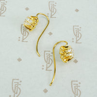 Delightful Pair of Antique Cushion Cut Diamond Drop Earrings