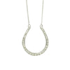 Gorgeous Big Platinum and Diamond Horseshoe Necklace