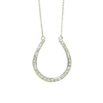 Gorgeous Big Platinum and Diamond Horseshoe Necklace