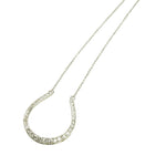 Gorgeous Big Platinum and Diamond Horseshoe Necklace