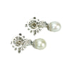 Gorgeous Vintage Pearl and Diamond Drop Earrings - Gem Set Love