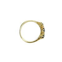 Oval Sapphires and Diamond Ring