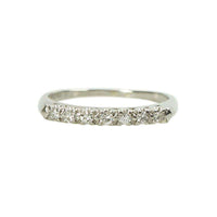 Lovely 1940's Platinum and Diamond Weding Band