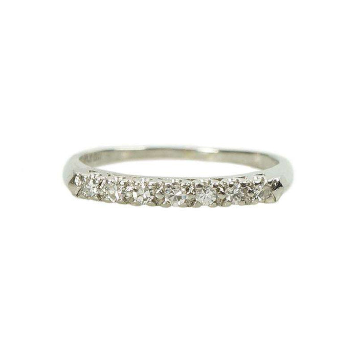 Lovely 1940's Platinum and Diamond Weding Band