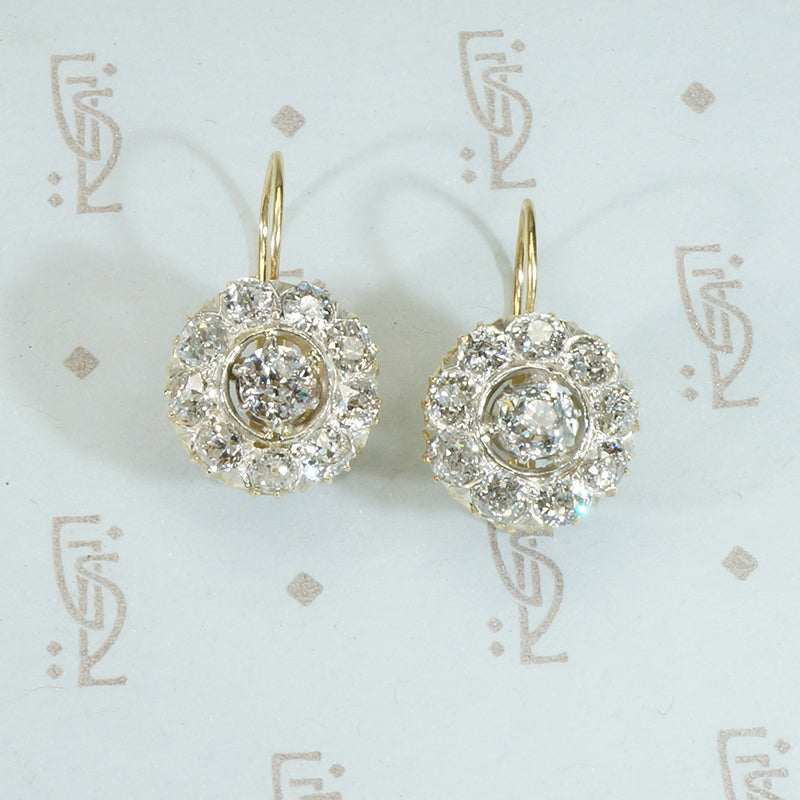 Chunky OMC Diamond Drop Earrings in Fitted Box