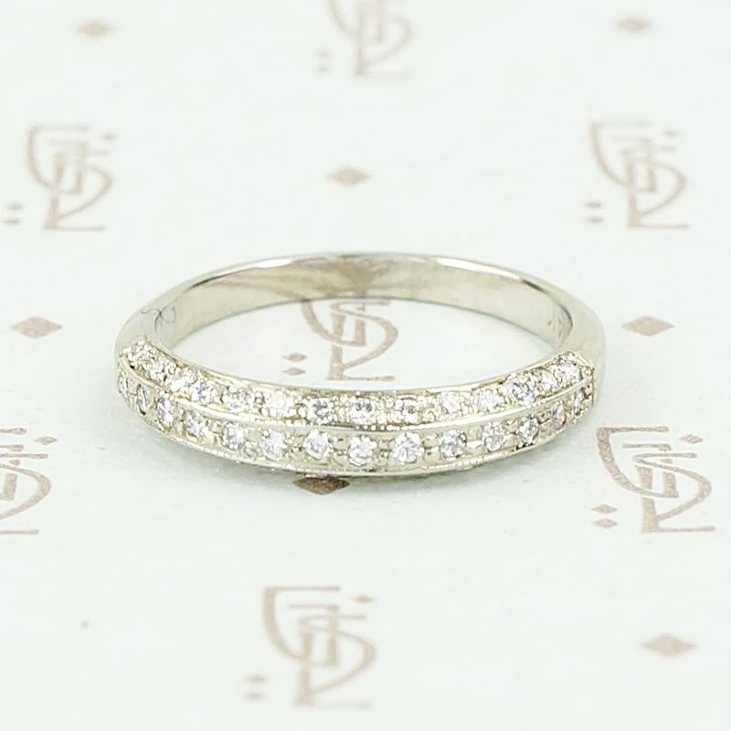 Deco Diamond Wedding Band by 720