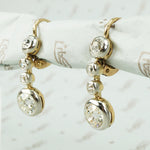 Antique Old Euro Diamond Drop Earrings